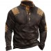 Casual long sleeve stand collar men's T-shirt HF1302-02-02