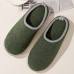 Men Soft Sole Round Head Slip Resistant Thicken Warm Home Winter Slippers