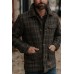 MENS CASUAL VINTAGE CHECK TWEED JACKET