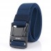 AWMN 125cm Punch Magnetic Buckle Tactical Belt Quick Release Nylon Leisure Belt for men women