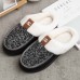 Men Lamb Wool Soft Sole Non  slip Plus Velvet Thicken Winter Warm Home Cotton Slippers