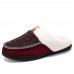 Men Lamb Wool Soft Sole Non  slip Plus Velvet Thicken Winter Warm Home Cotton Slippers