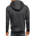 Men's Sports Fitness Leisure Jacquard Sweater Cardigan Hooded Jacket