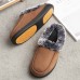 Men Lamb Wool Soft Sole Round Head Plus Velvet Thicken Winter Warm Home Cotton Slippers